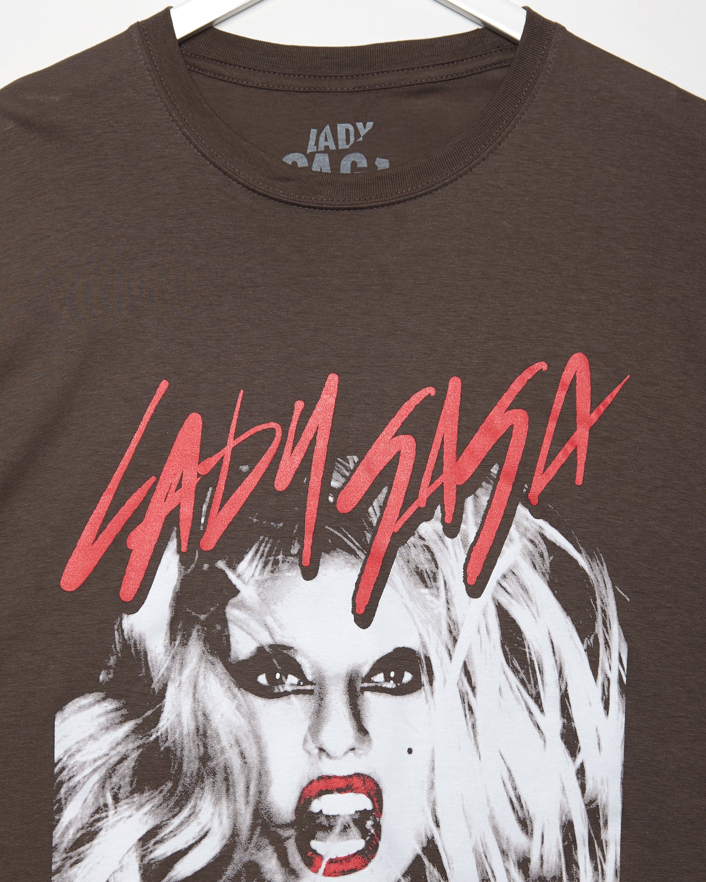 Officia Lady Gaga "Born This Way" Charcoal - low cut cropped tee