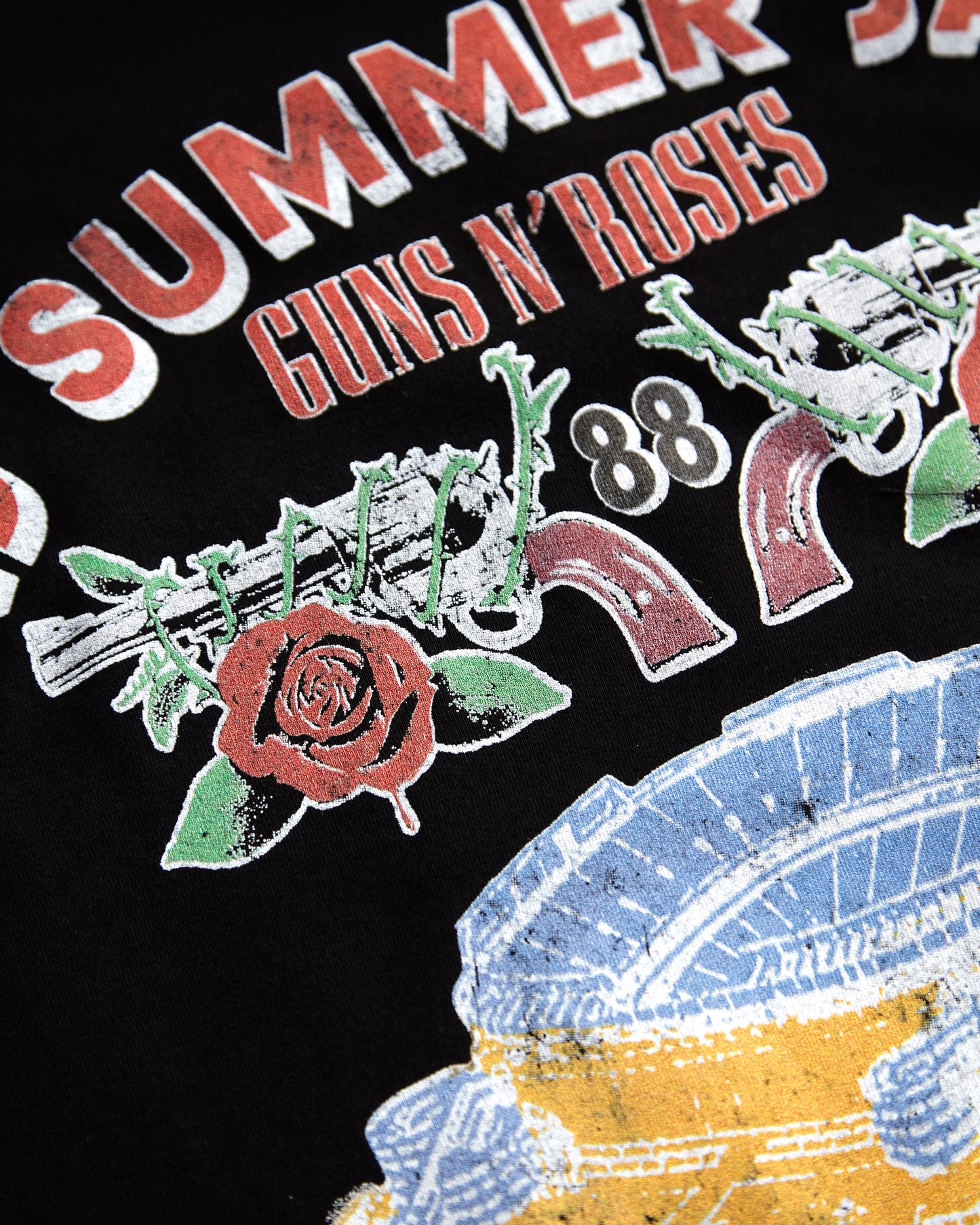 Official Guns N' Roses 1988 tour (front & back print) - Low cut cropped tee
