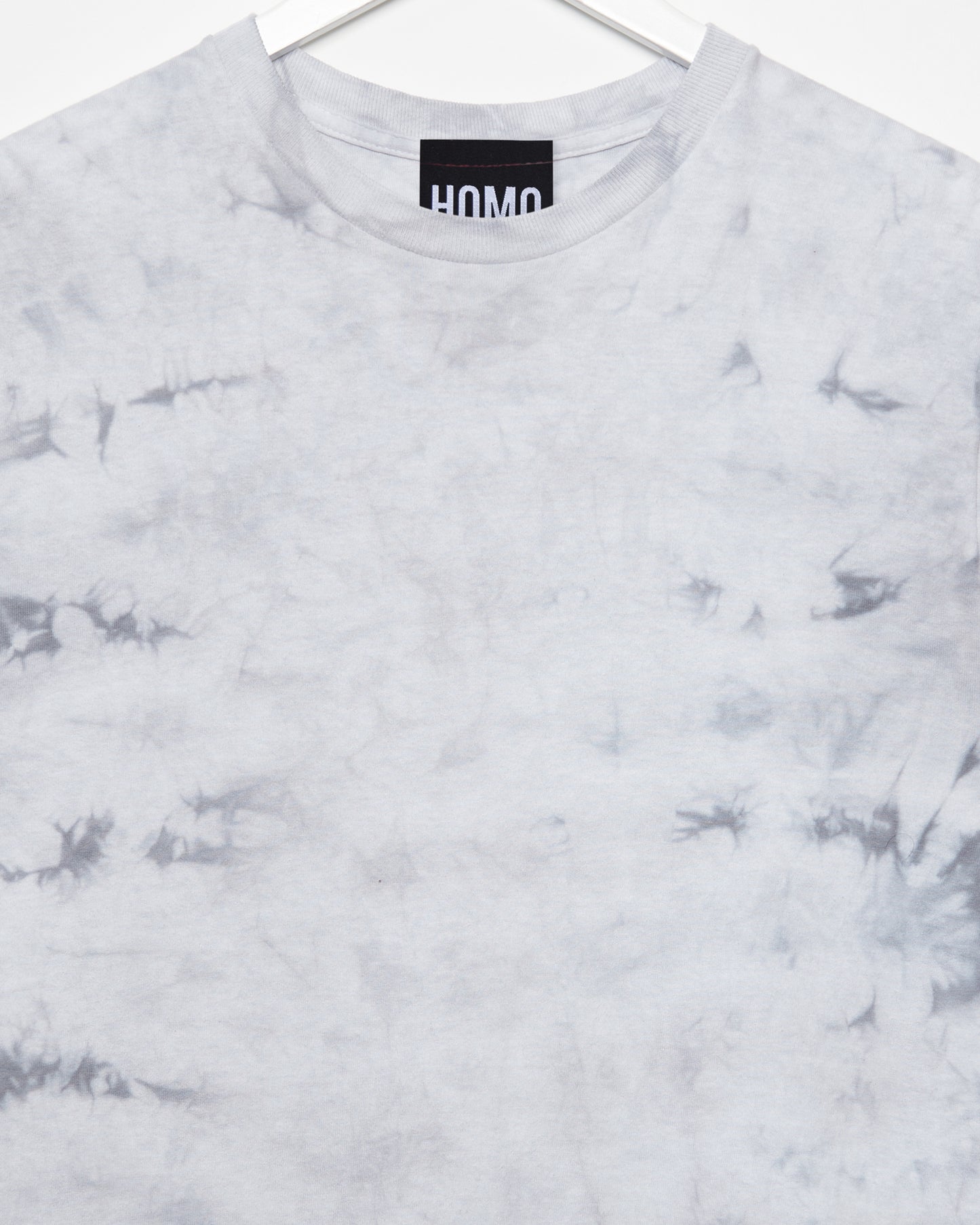 No Print just vibes: Sea foam tie-dye low cut cropped tee