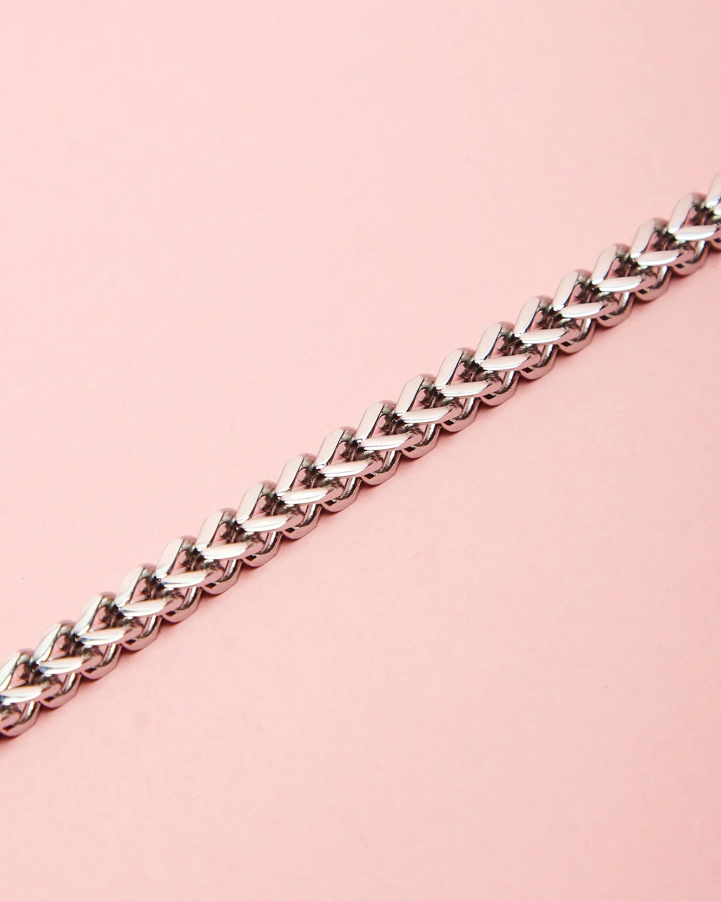 Stainless Silver, Simple bracelet - Silver