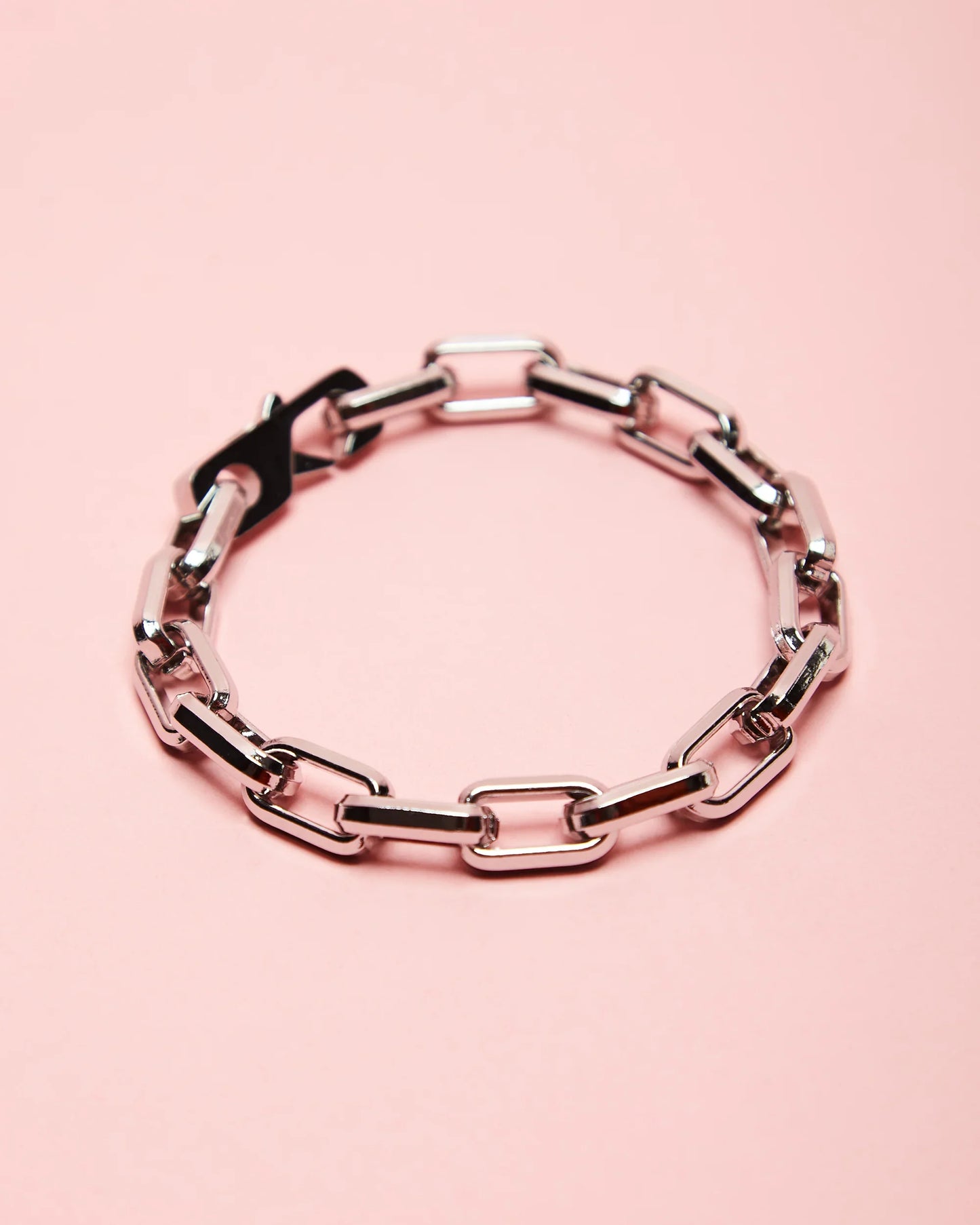 Stainless Silver, chunky bracelet - Silver