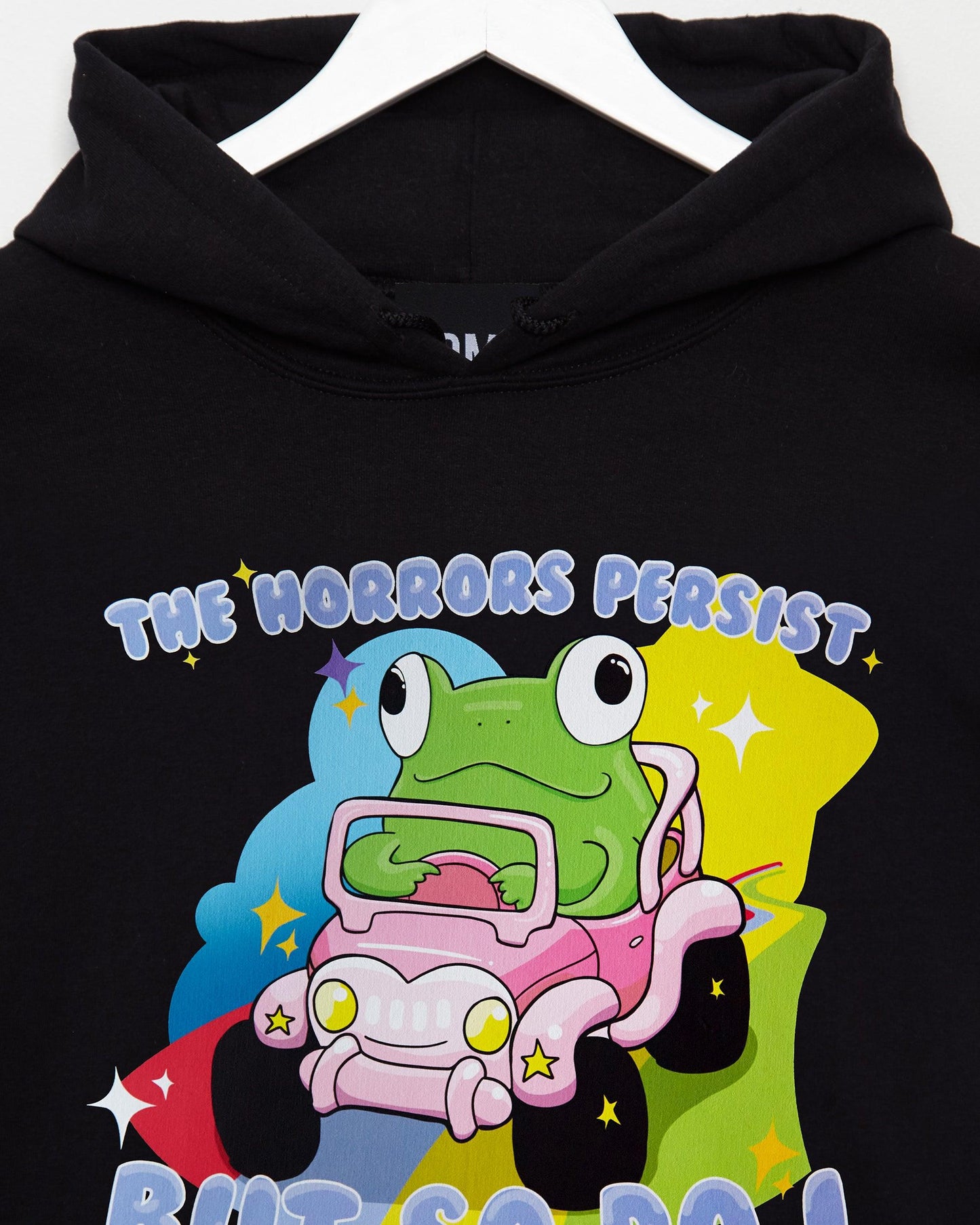 The horrors persist, but so do I on black - pullover hoodie.