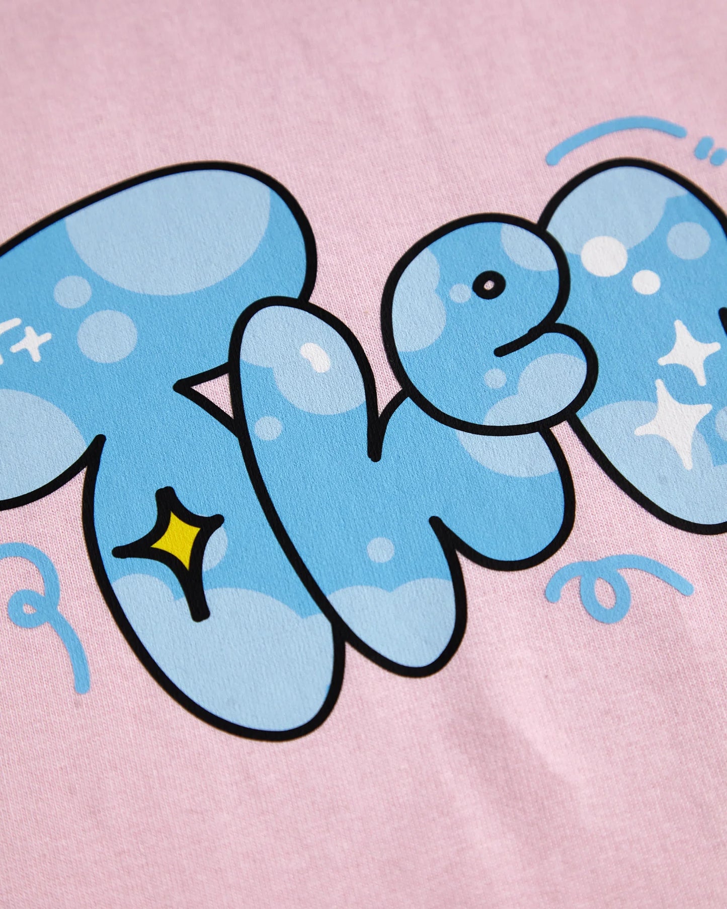 Thembo on pink, sleeveless crop top.