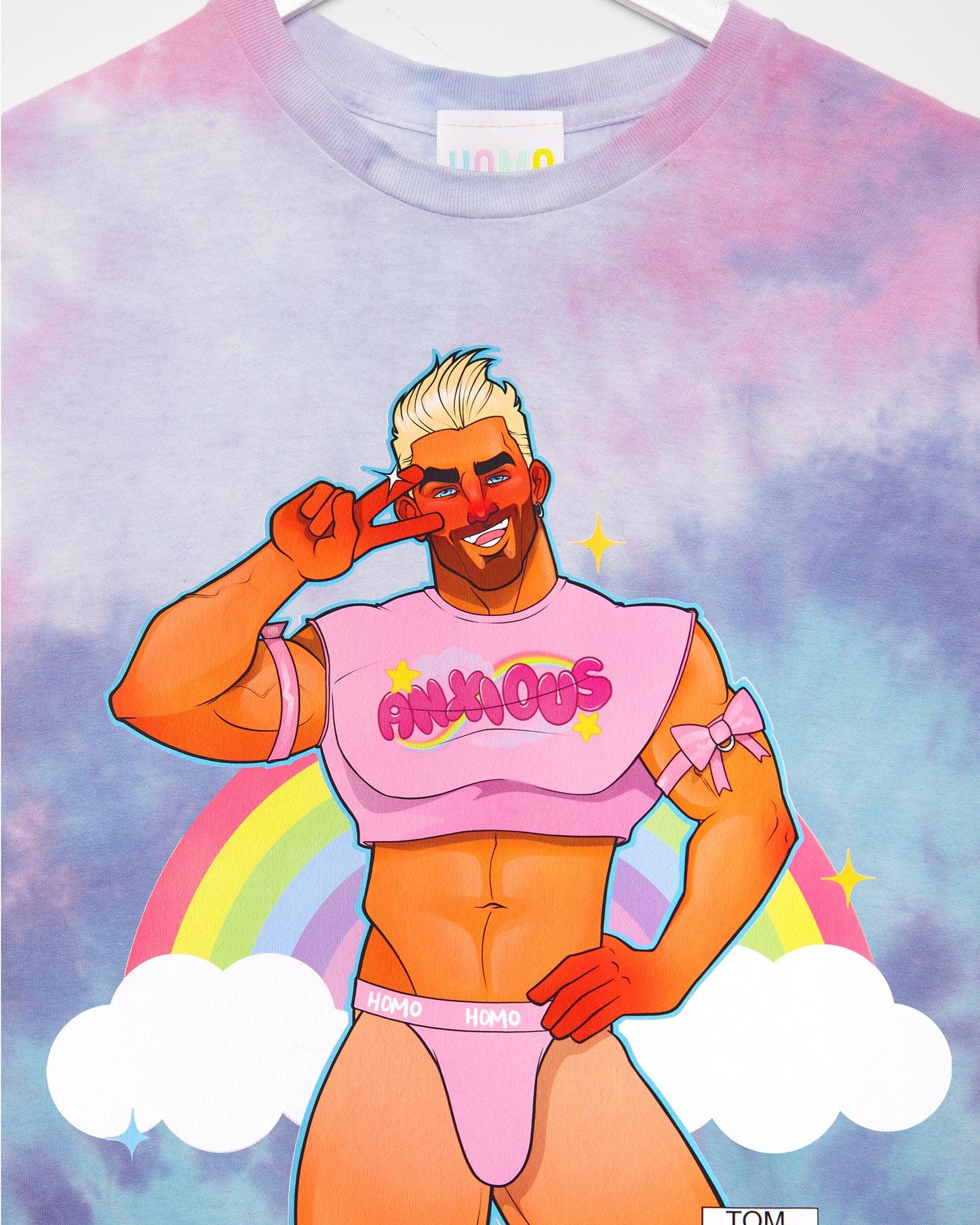 Blake loves pink - Pink tie-dye low cut crop top