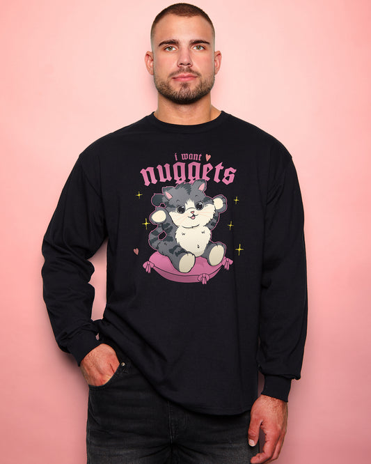 I want nuggets on black - long sleeve tshirt