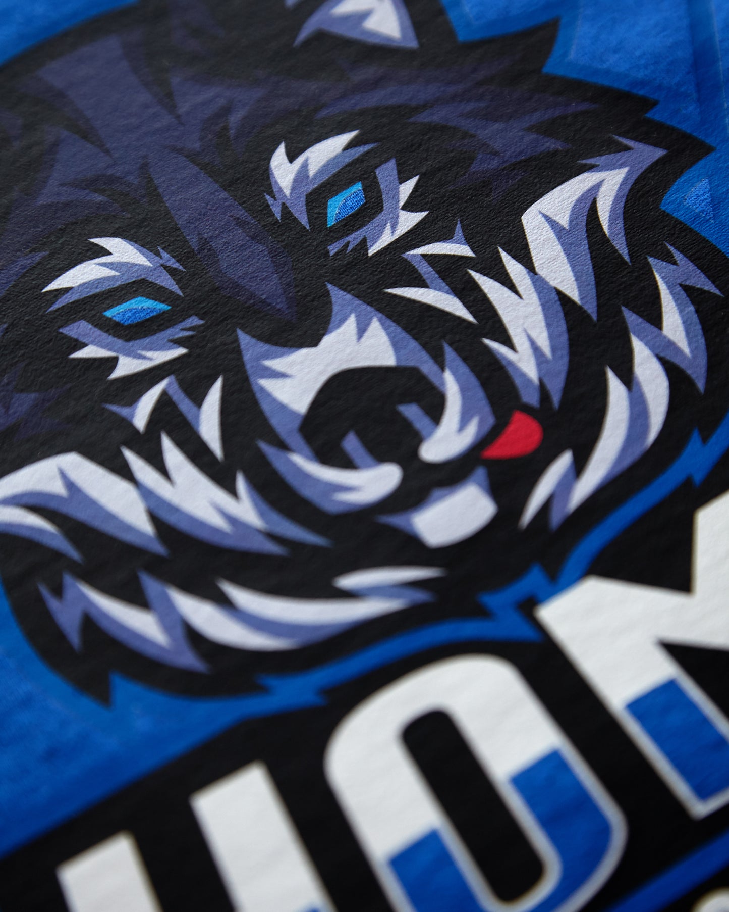 Sporty wolf, blue - sideless tee
