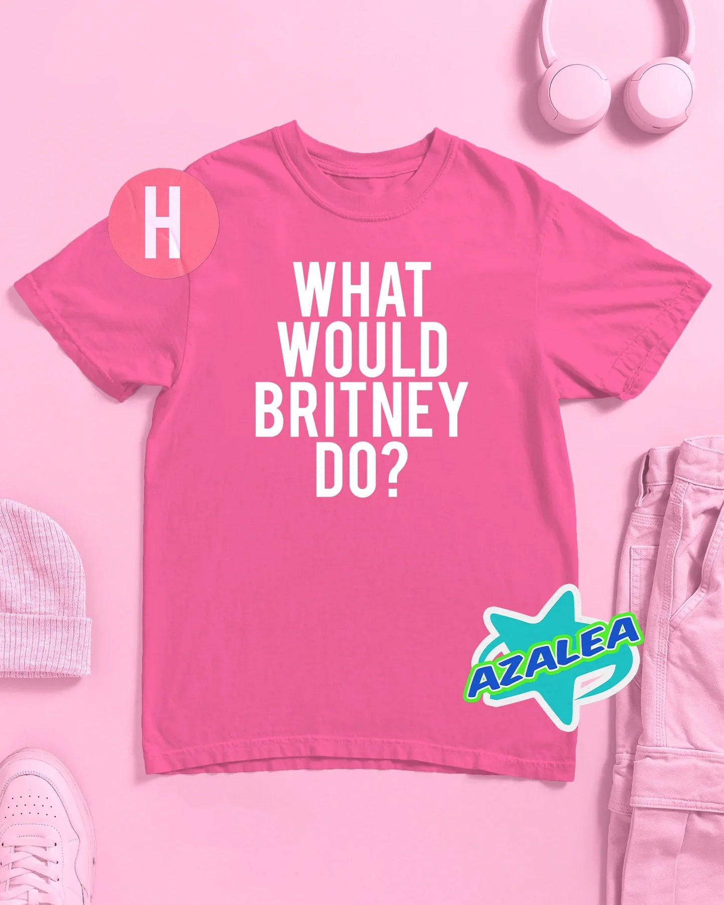 What would Britney do? on pink - tee