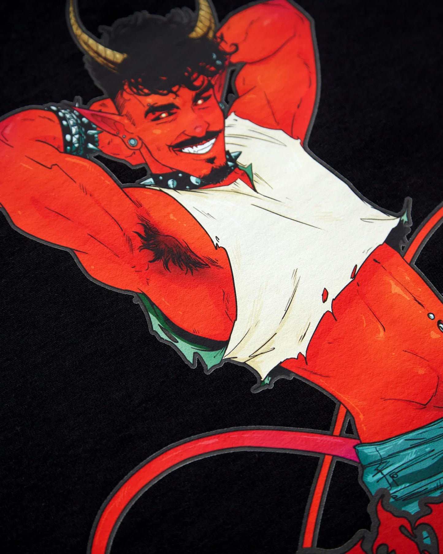 Demon core: Chaos demon low cut cropped t-shirt