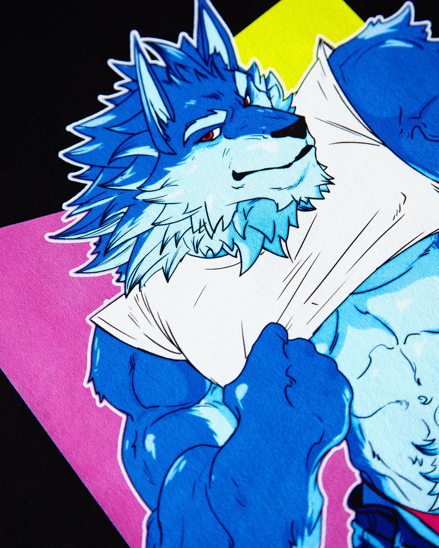 ZACH BRUNNER! shhh don't look now, here comes that sexy neon wolf! - tee