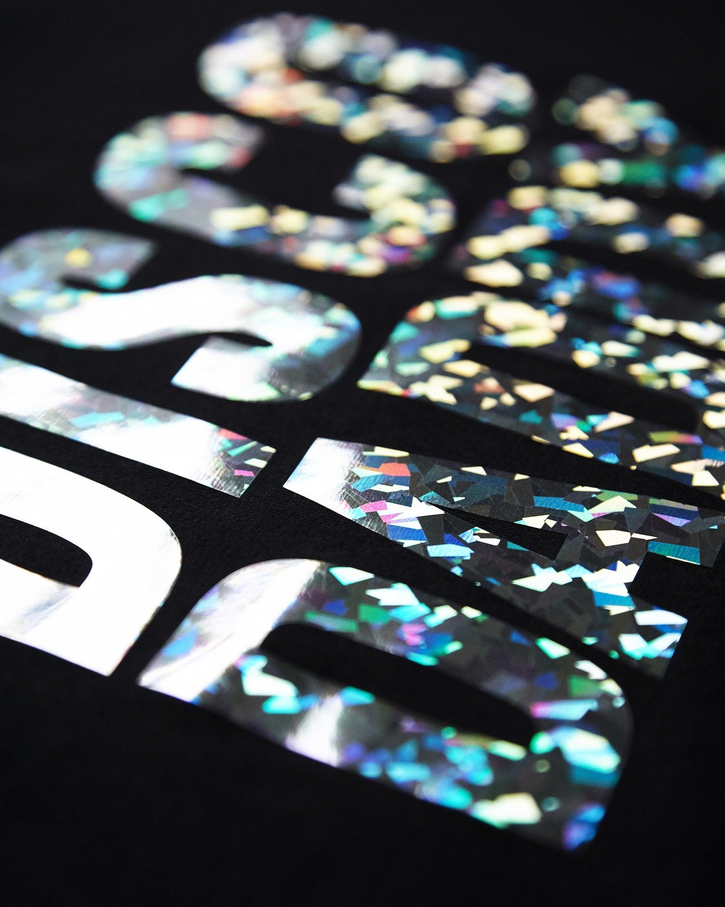 DISCO DADDY, sparkle on black - sleeveless crop.