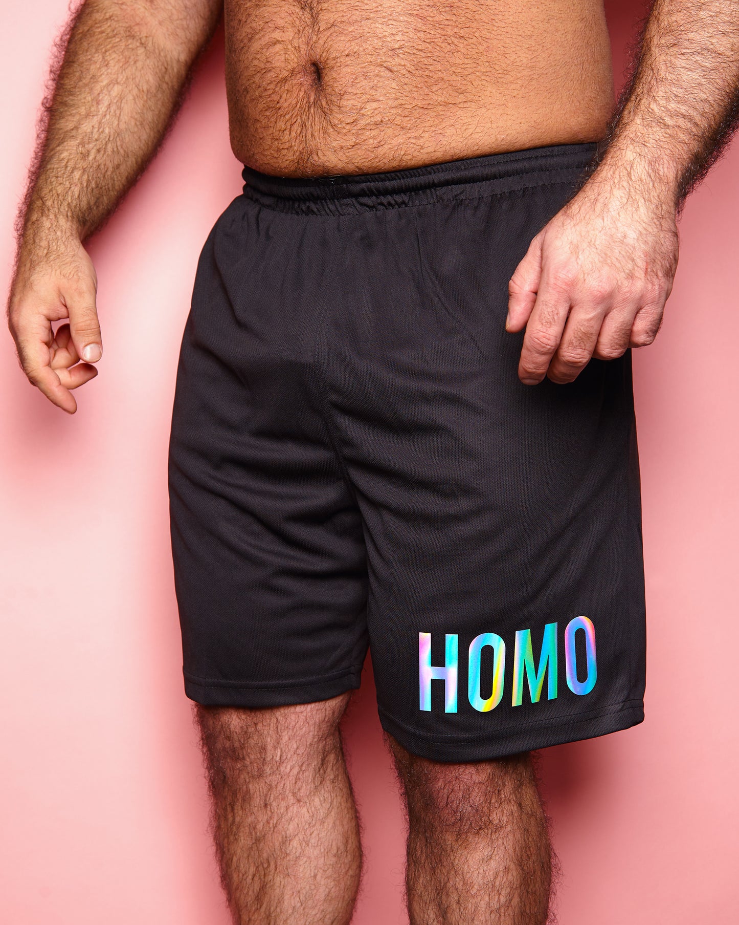Double pack - HOMO, hologram/black - sideless tee & basketball shorts - full outfit.