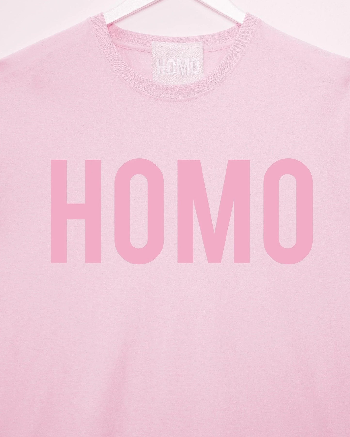 HOMO, pink on pink - sideless tee