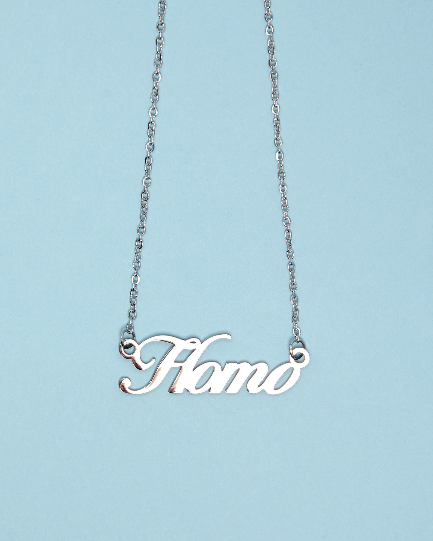 HOMO calligraphy chain - stainless steel