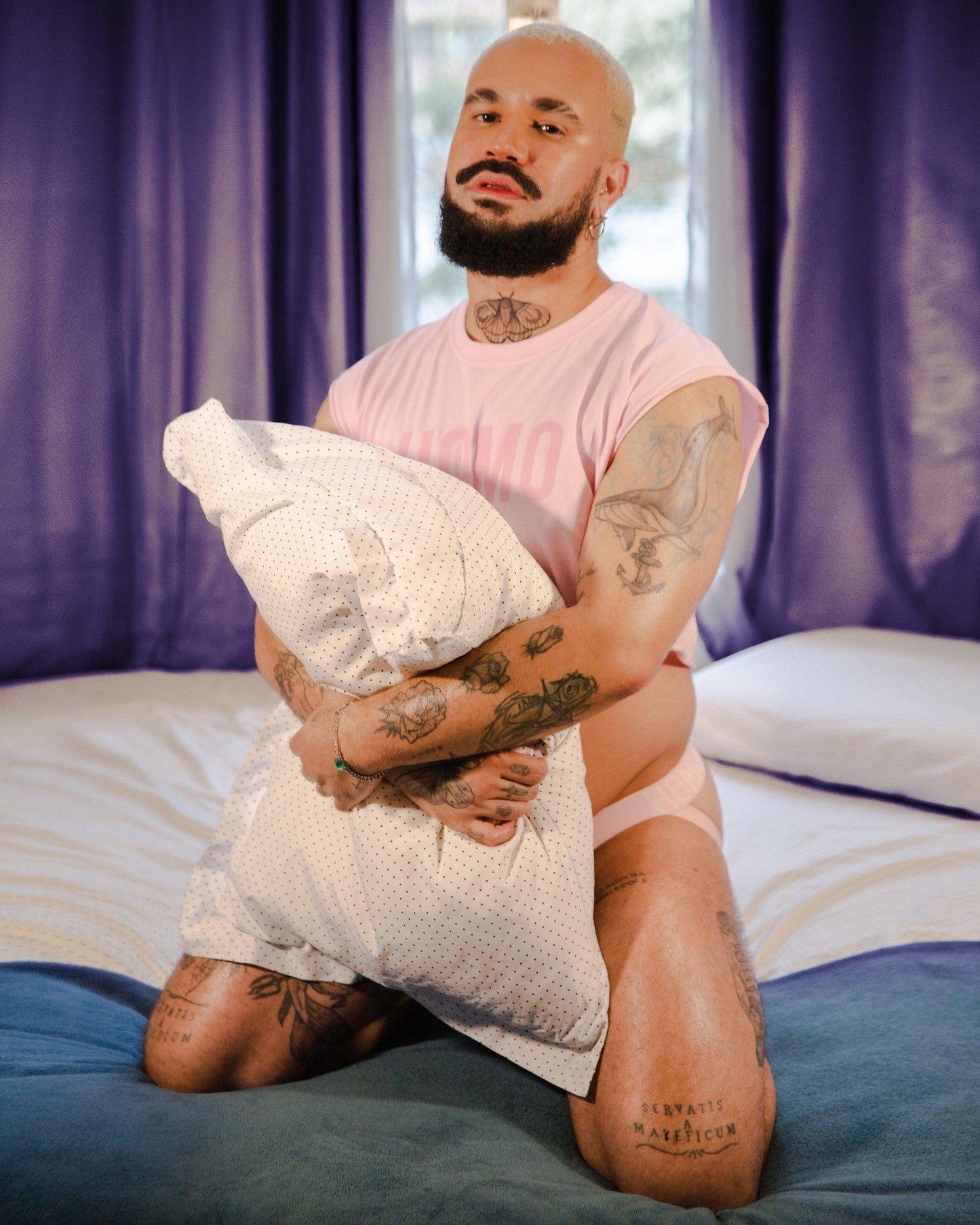 Get the look!! Pink HOMO classic jock & pink HOMO crop-top set.