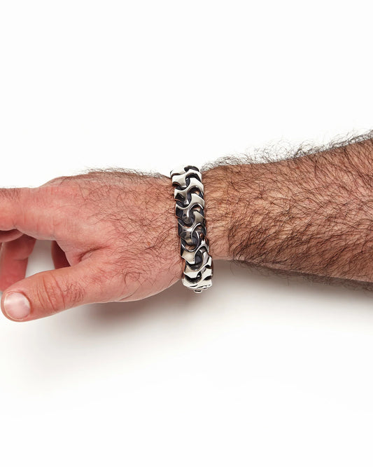 Stainless Silver, dynamic bracelet - Silver