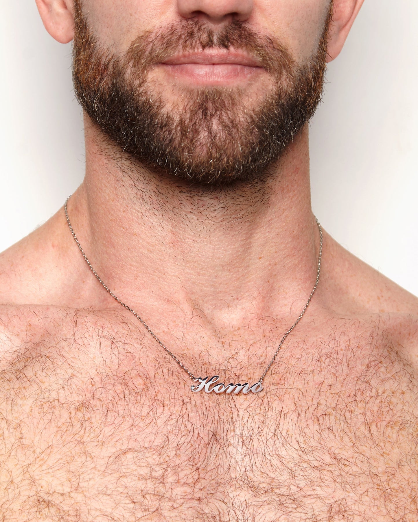 🎁 HOMO calligraphy, stainless steel necklace (100% off)