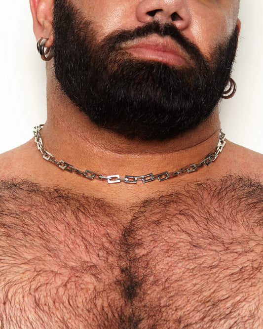Square link stainless steel - Necklace