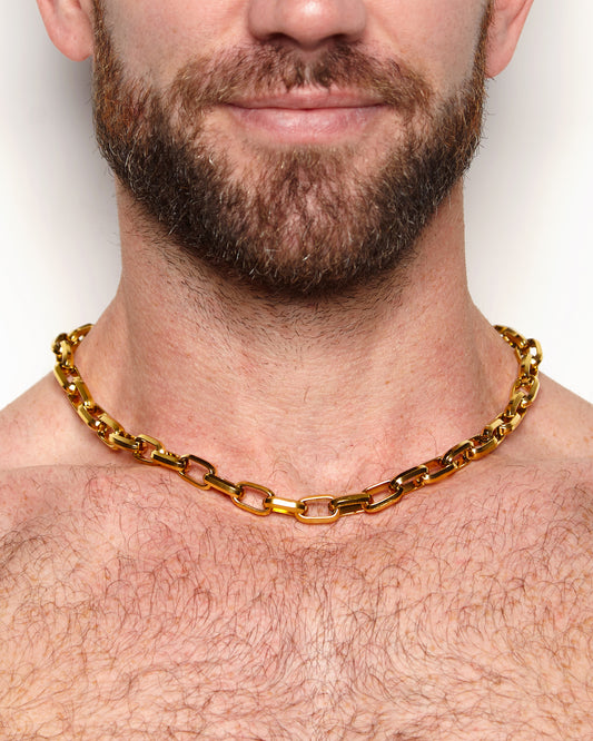Chunky chain, gold plated stainless steel - Necklace