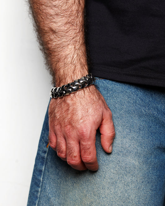 Stainless Silver, dynamic bracelet - Silver