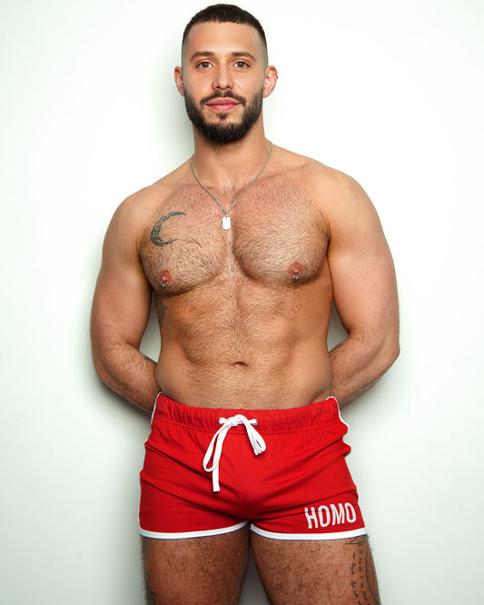 HOMO, Red and white - Retro shorts
