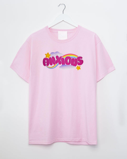 Anxious but cute on pink - tee - HOMOLONDON