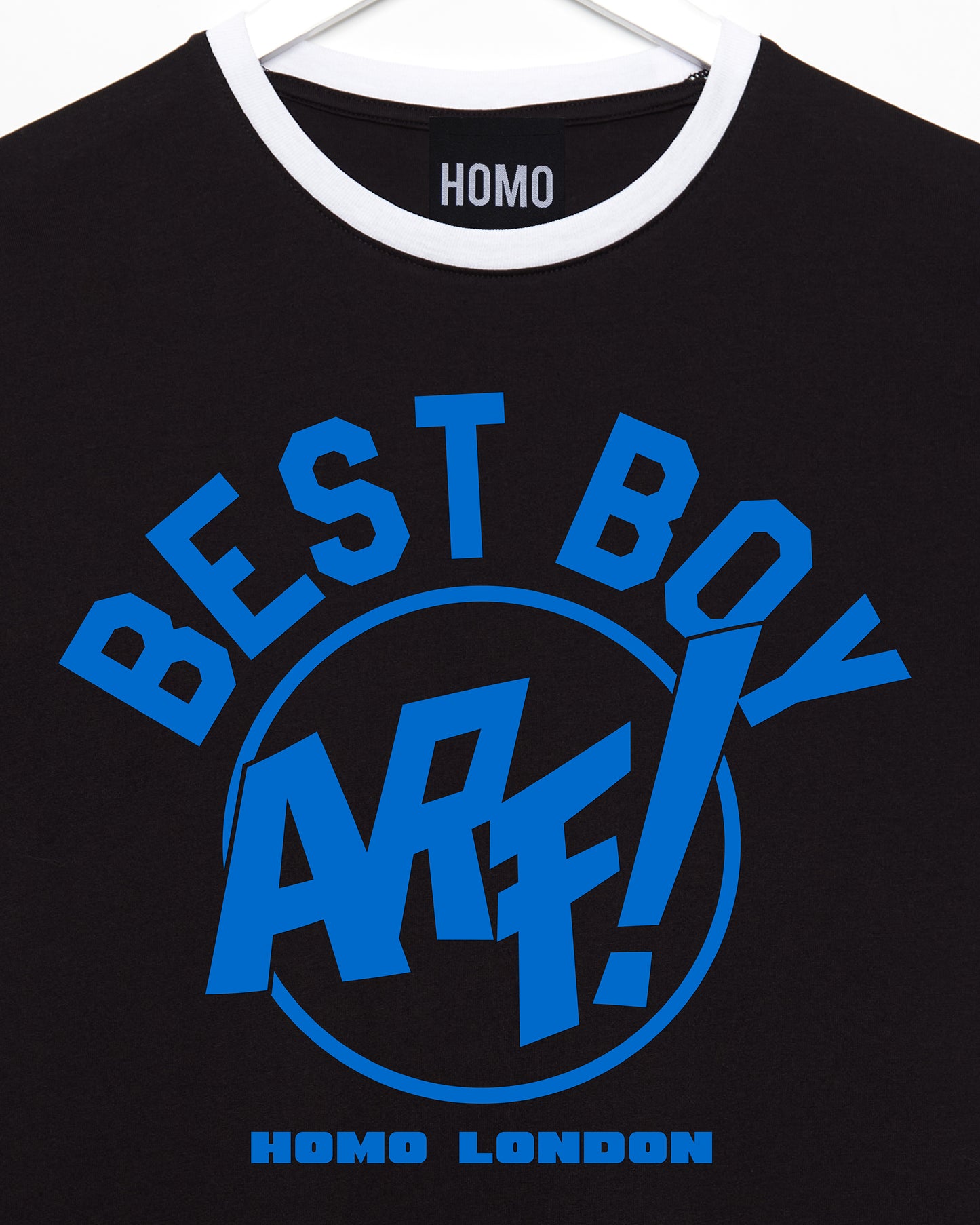 PUP Collection: BEST BOY! ARF ringer tee - black/white/blue