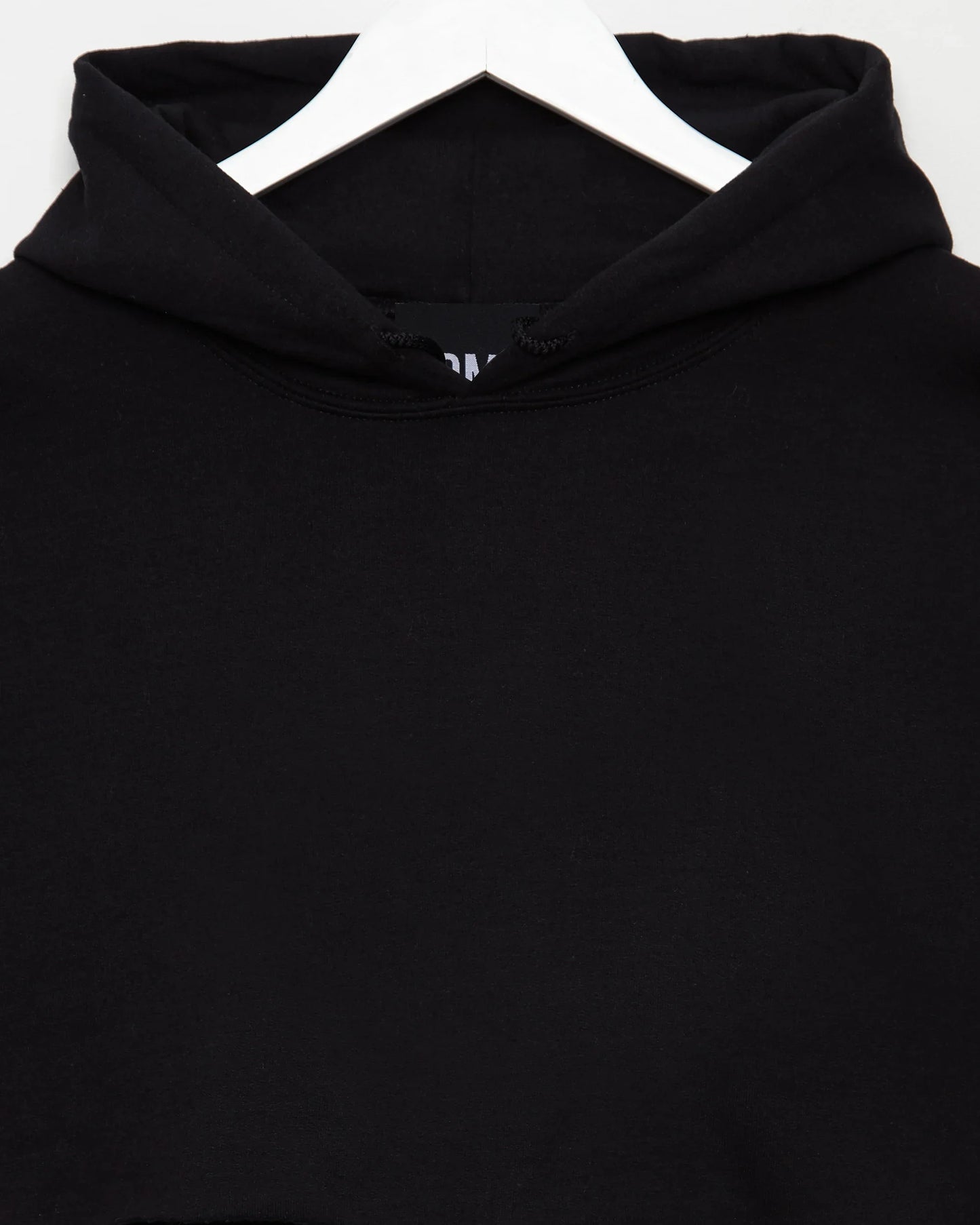 Black hooded sweatshirt - crop top