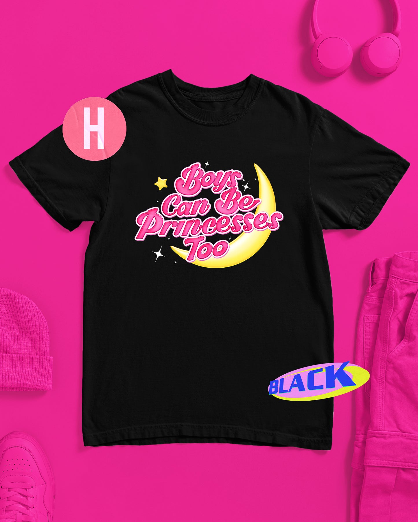 Boys can be princesses too t-shirt - Black