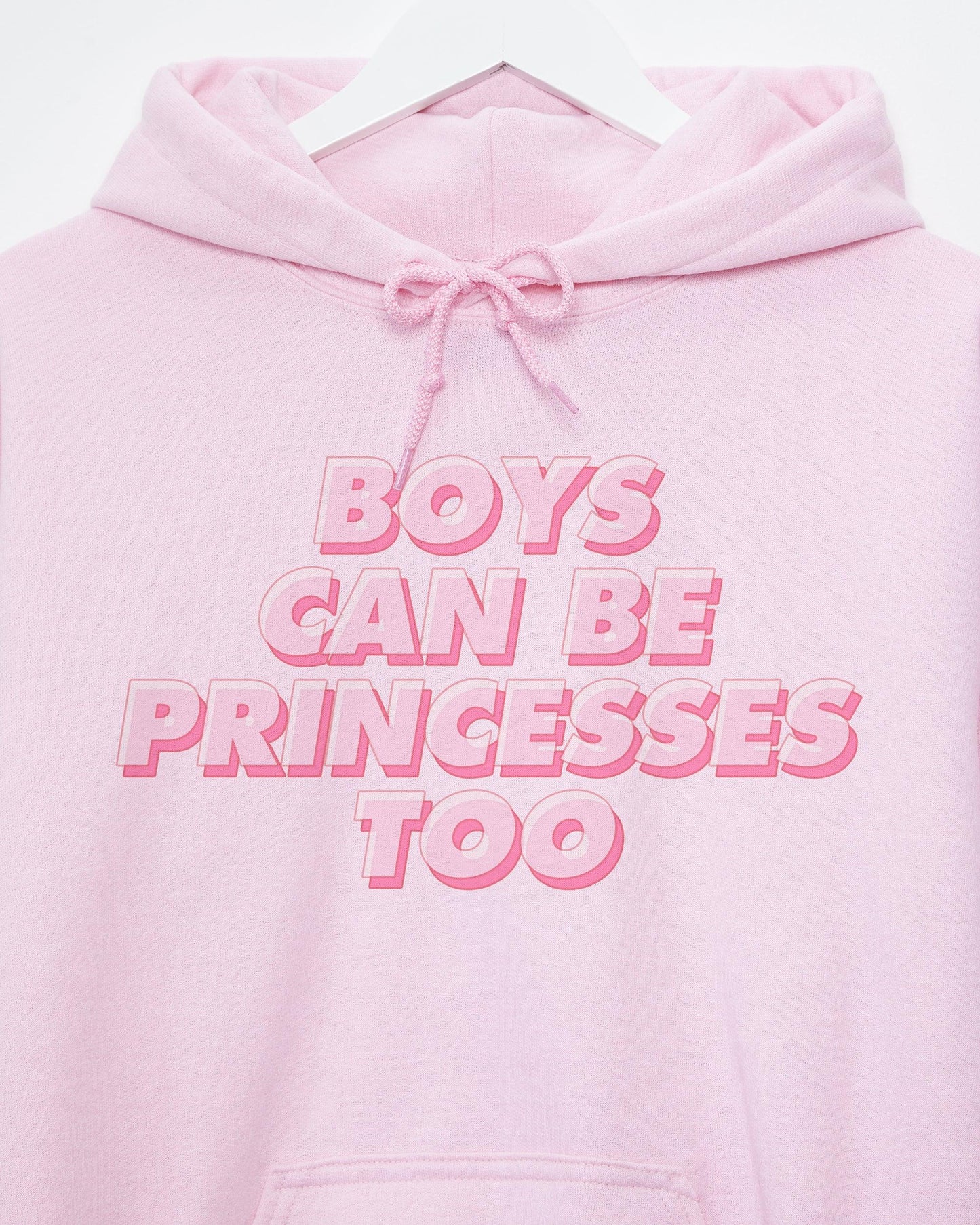 Boys can be princesses too on pink - pullover hoodie.