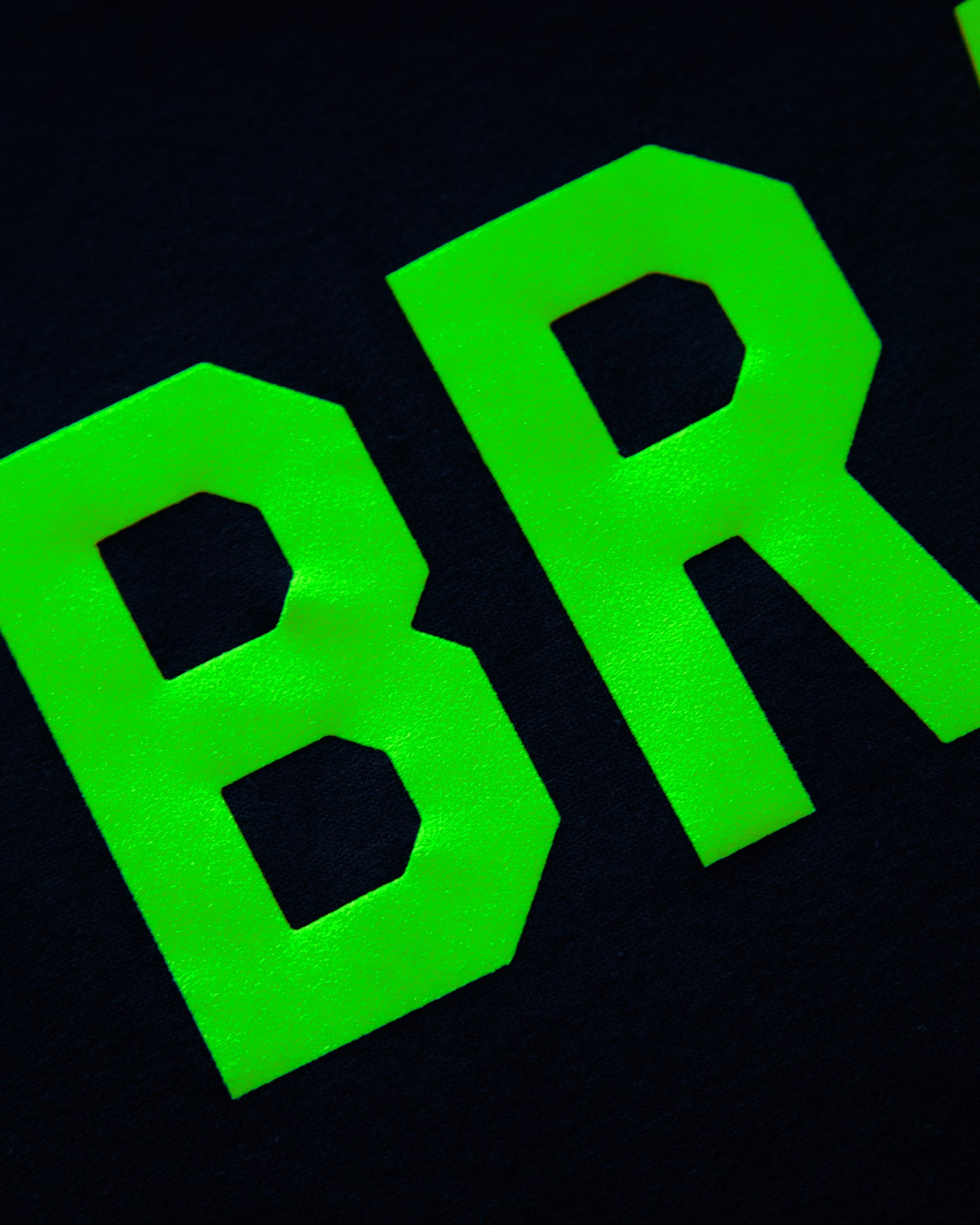 Fluorescent green flock BRAT - low cut tank crop