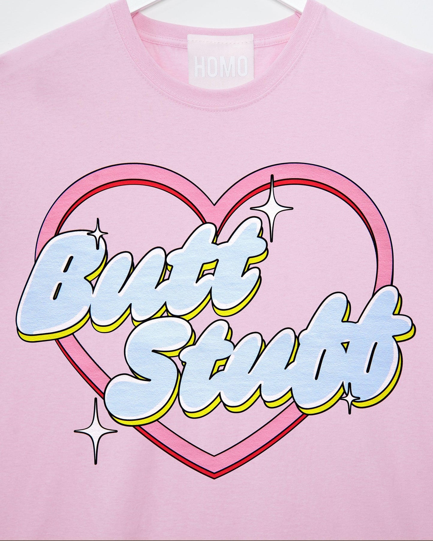 Butt Stuff - light pink tshirt - HOMOLONDON