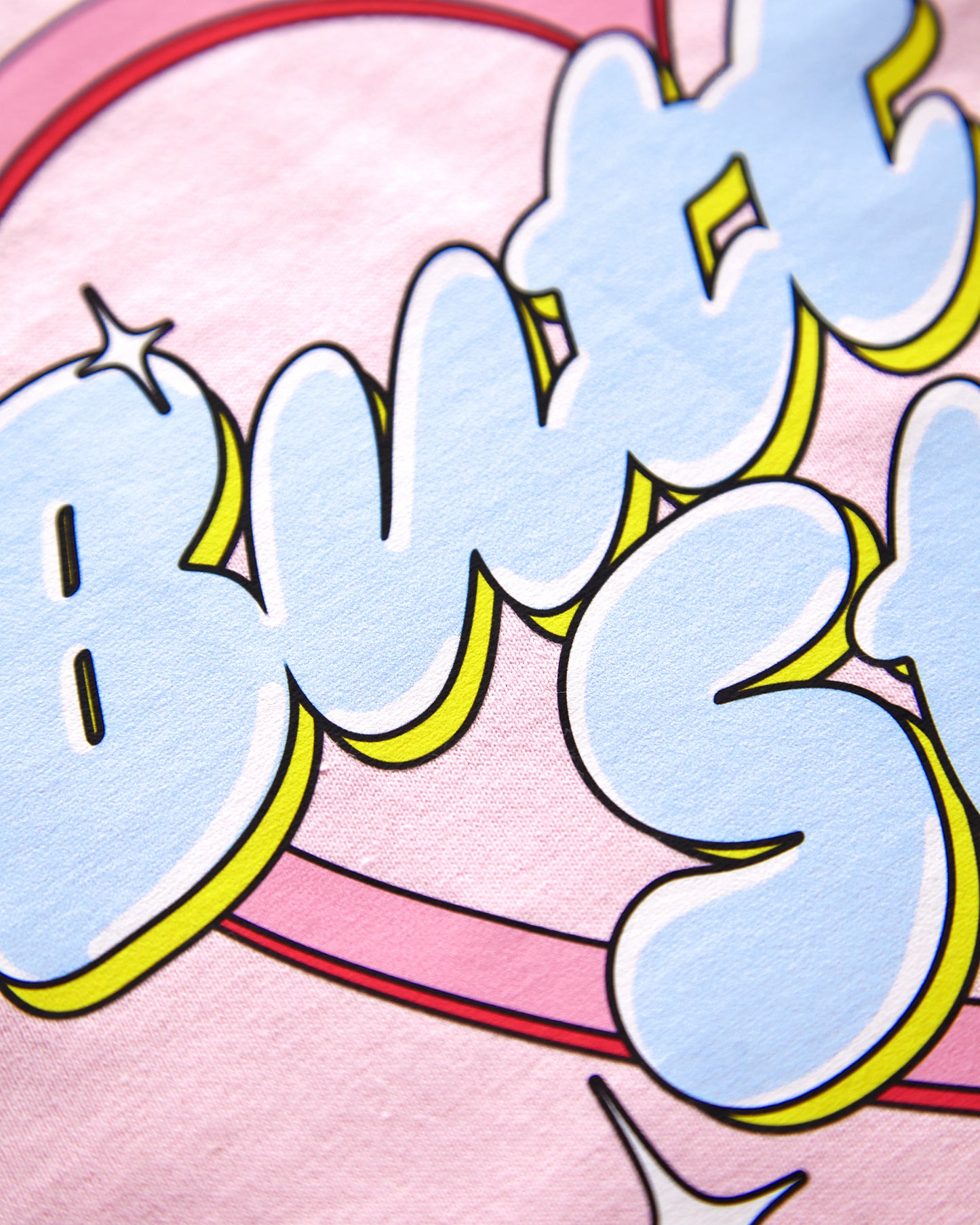 Butt Stuff on light pink sideless tshirt