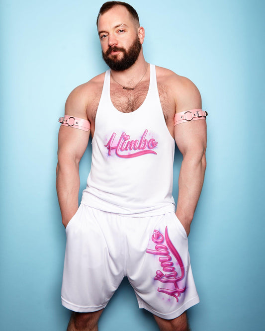 Double Pack - spray paint himbo - tank and basket ball shorts - Full outfit.