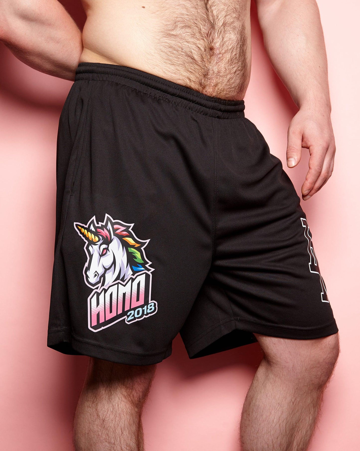 Double Pack - sporty unicorn, black - tank and basket ball shorts - Full outfit.