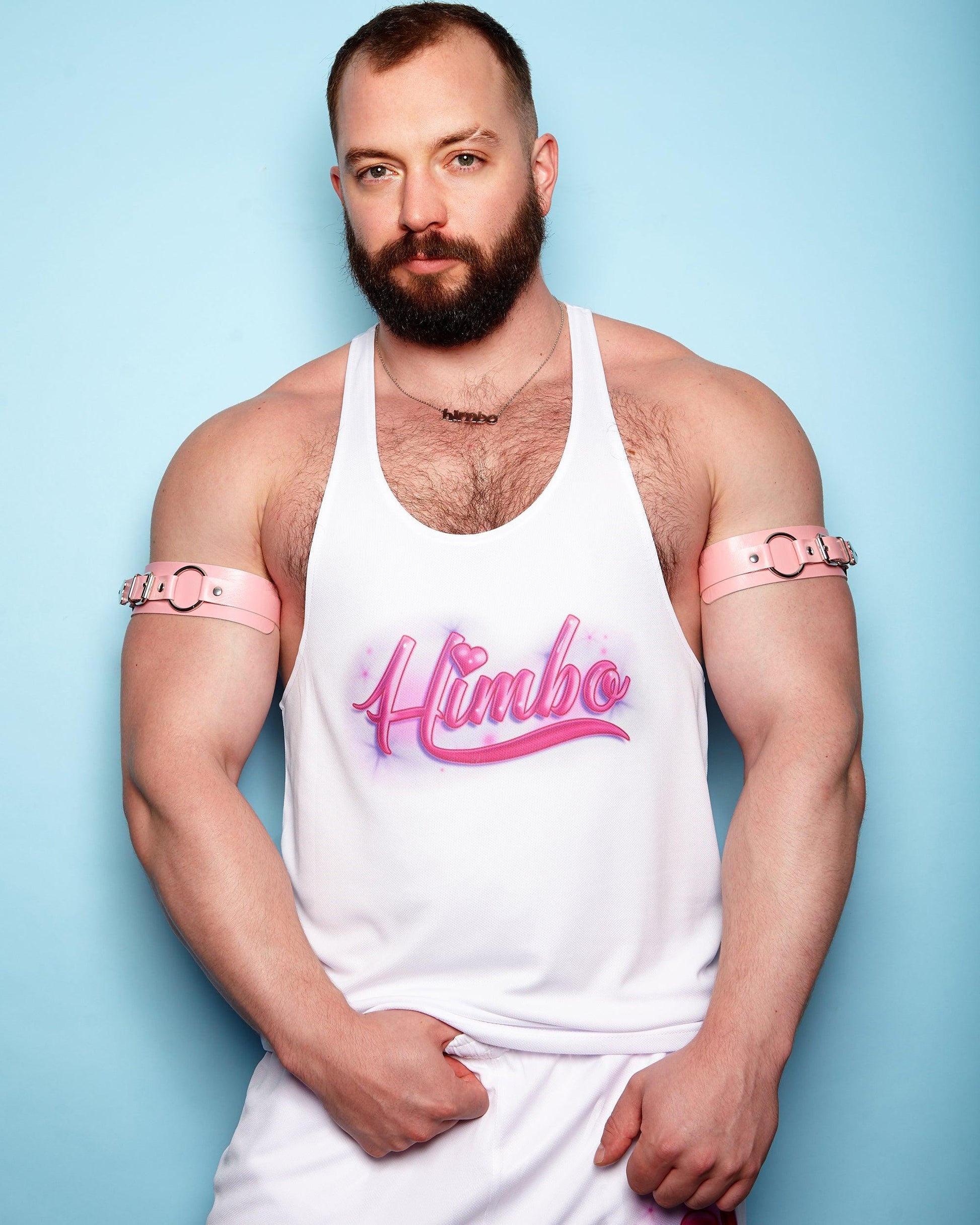 Spray paint style himbo, white - tank - HOMOLONDON