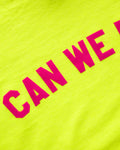 Fluorescent pink flock can we fu<k - Fluorescent yellow crop top - HOMOLONDON