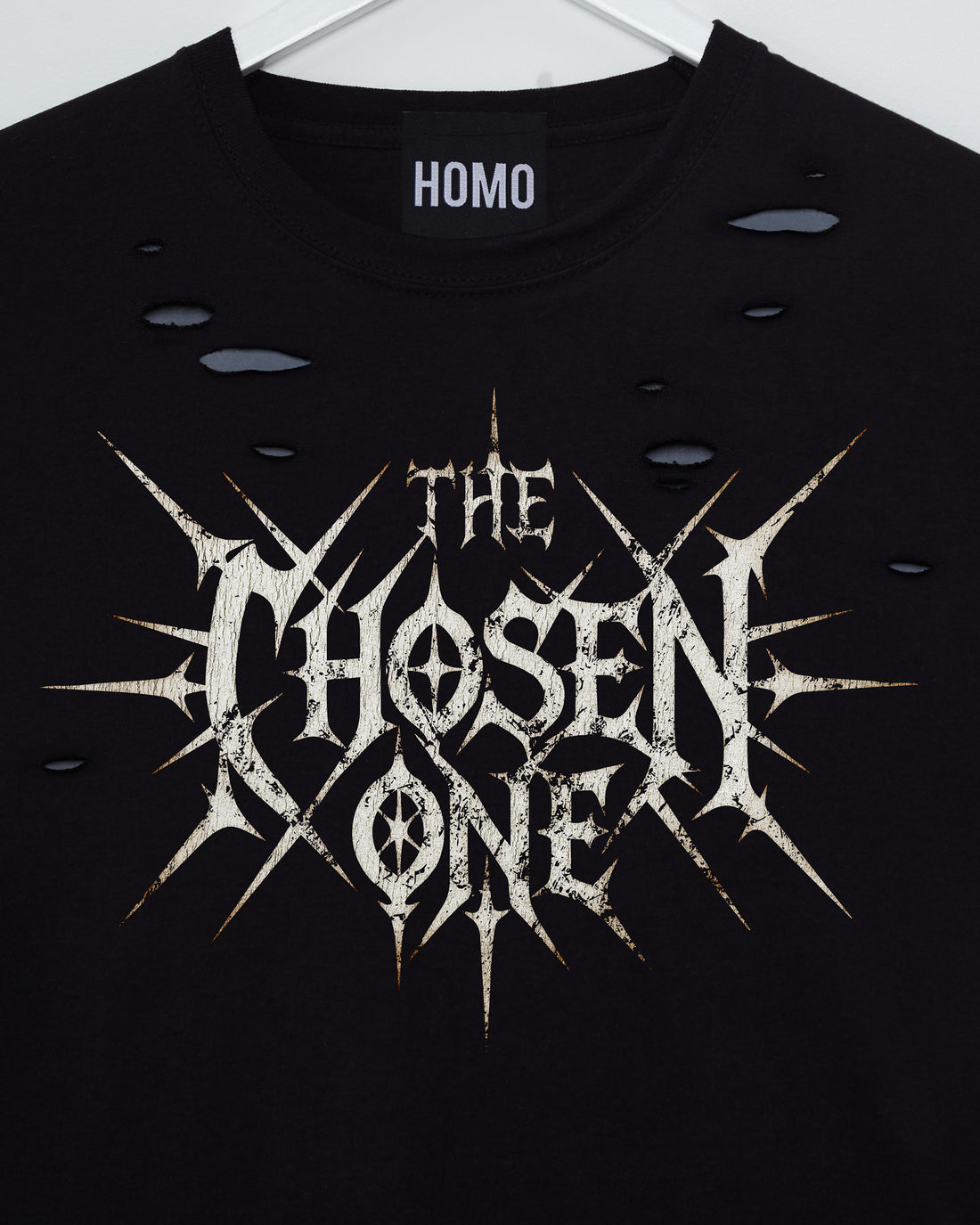 The Chosen One, distressed sleeveless tee - black