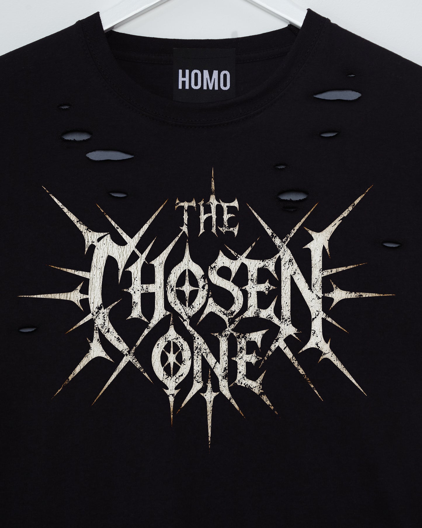 The Chosen One, distressed tee - black