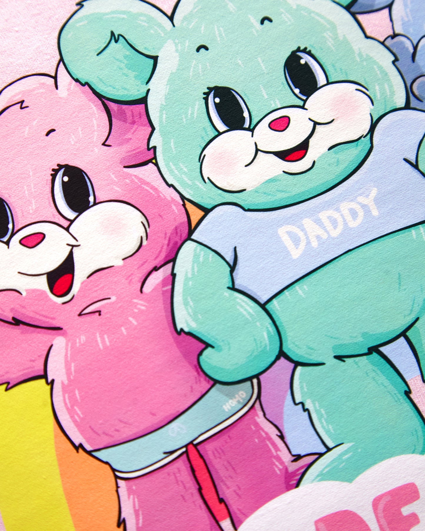 The c*ck destroyer bears on pink - low cut cropped tank