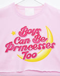 Break Stereotypes: Boys can be princesses too on pink - mens sleeveless crop top. - HOMOLONDON