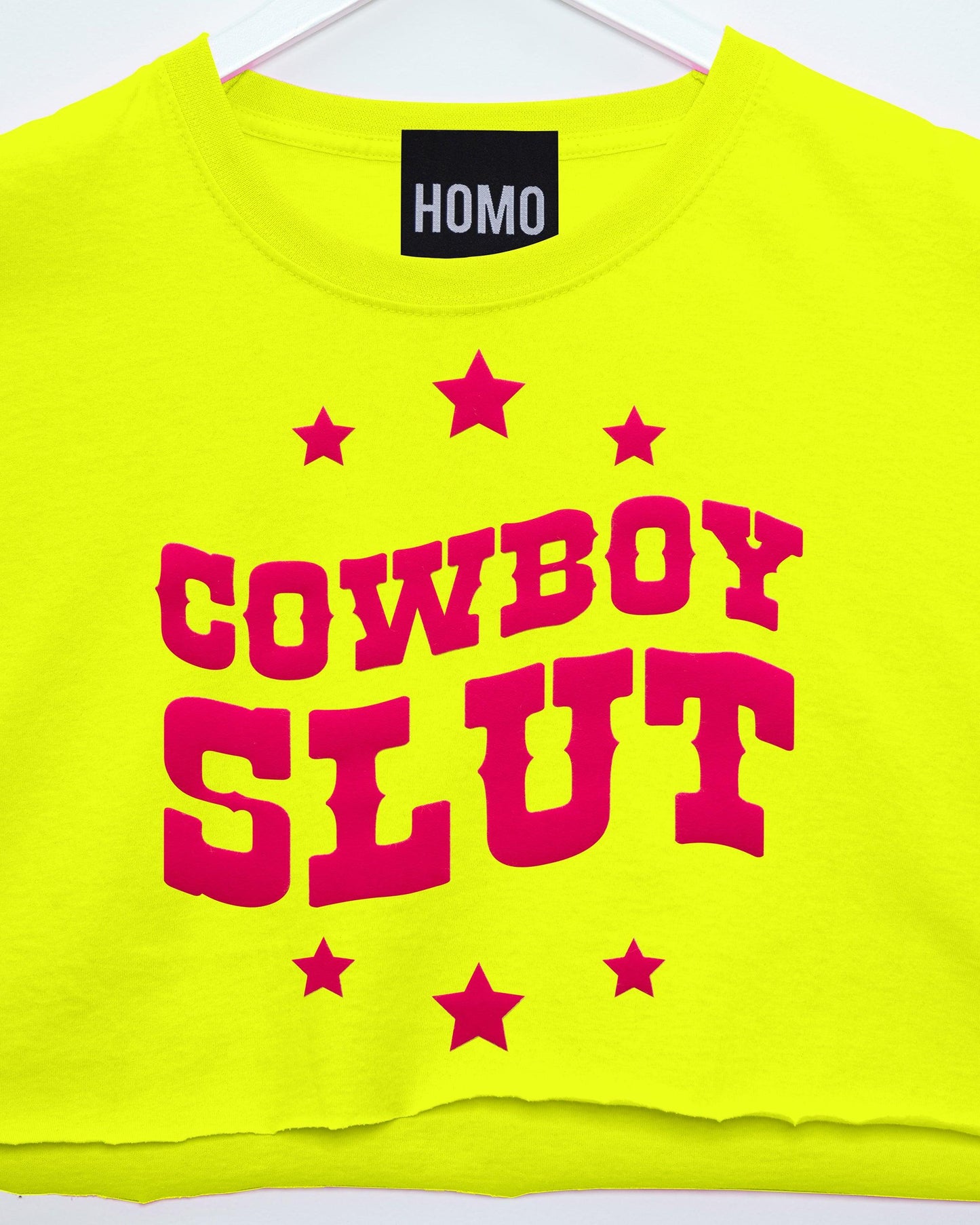 Fluorescent cowboy slut - fluorescent yellow crop