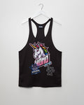 Sporty unicorn, black - tank - HOMOLONDON