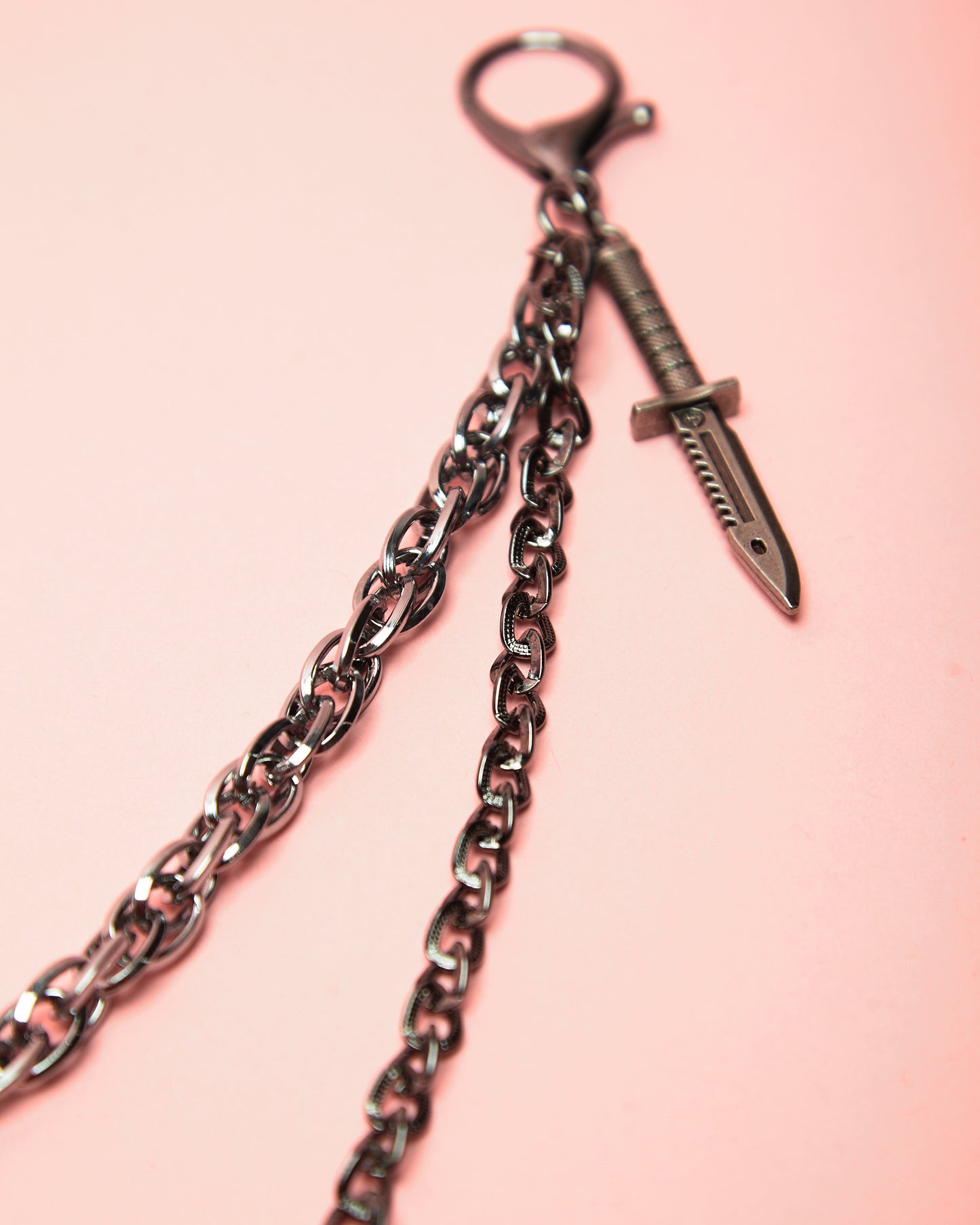 Dagger Y2K jeans chain - Gun metal