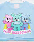 The cock destroyer bears - light blue crop top - HOMOLONDON