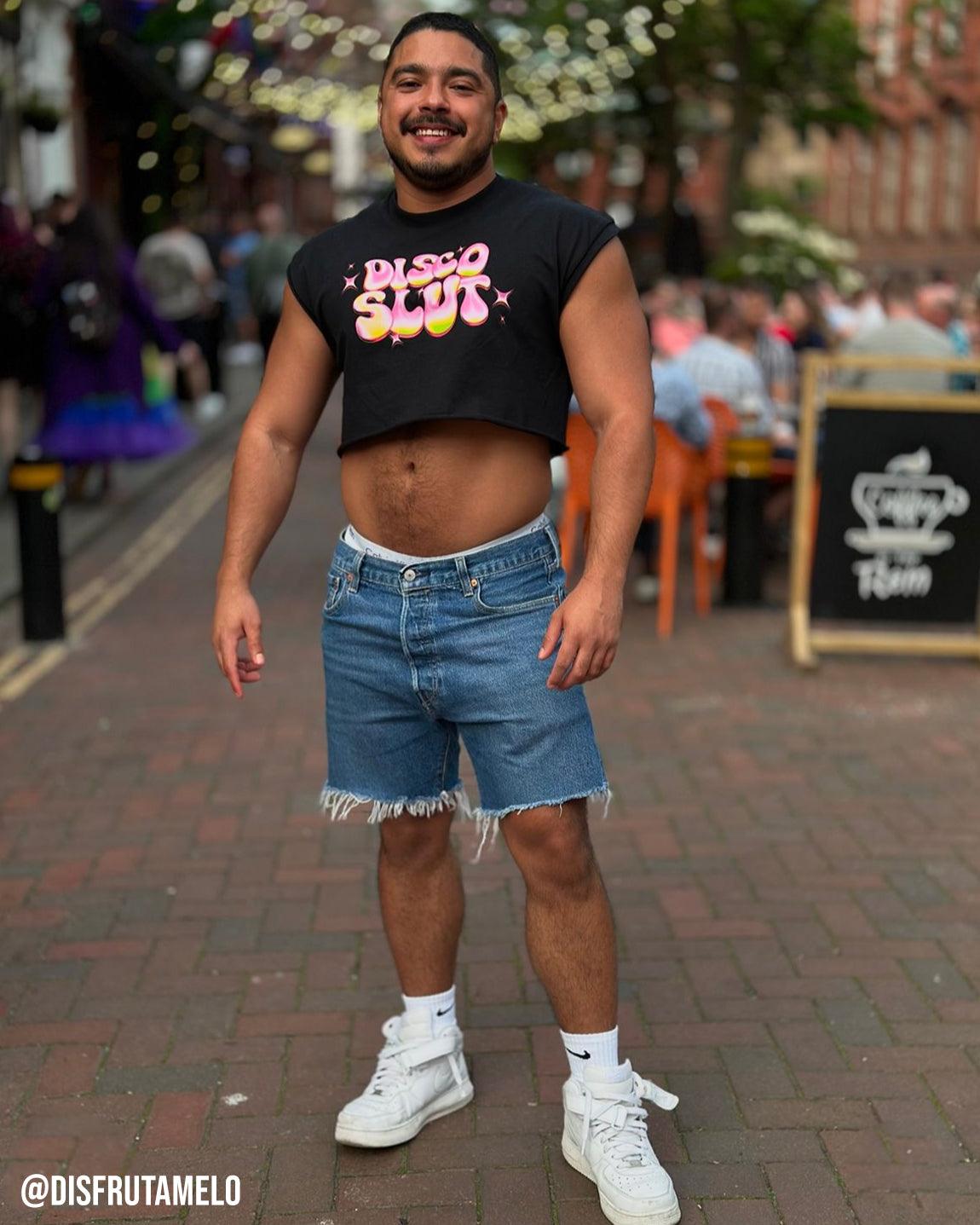 Disco slut - men's crop top - HOMOLONDON