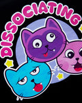 Let your imagination roam free: Dissociating kittens on black - t-shirt - HOMOLONDON