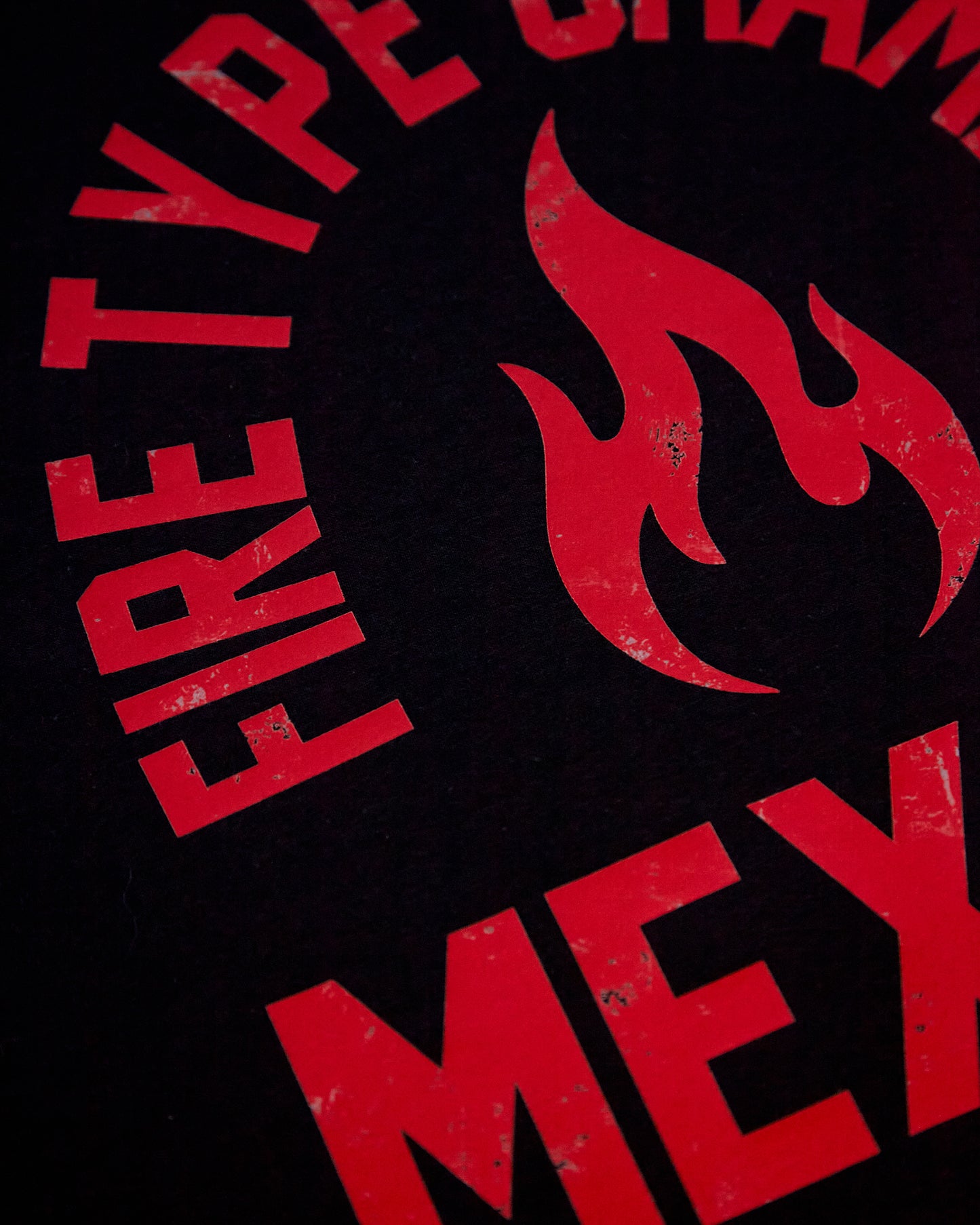 Fire Champion (Mexico) in red, long sleeve tee - black