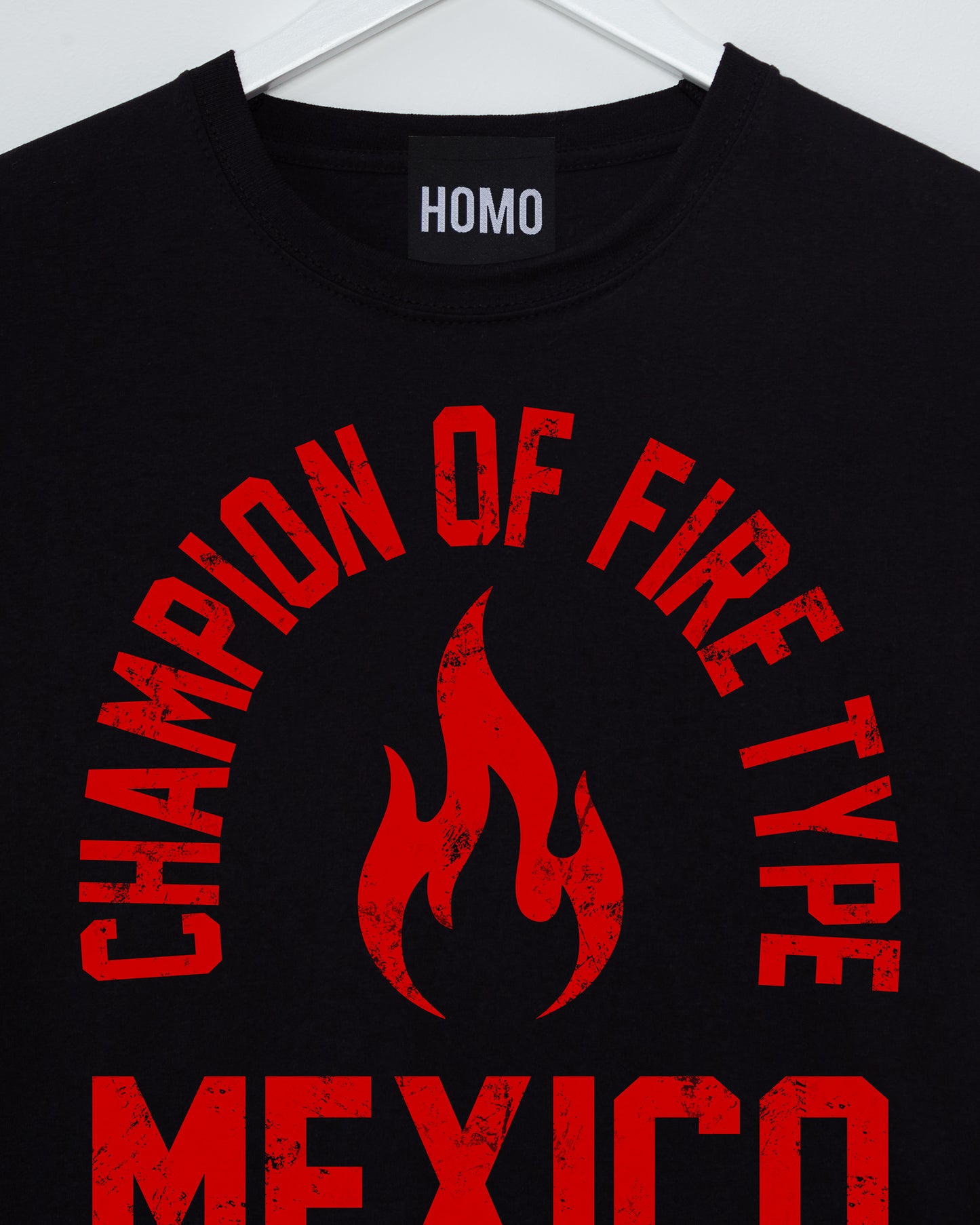 Fire Champion (Mexico) in red tee - black
