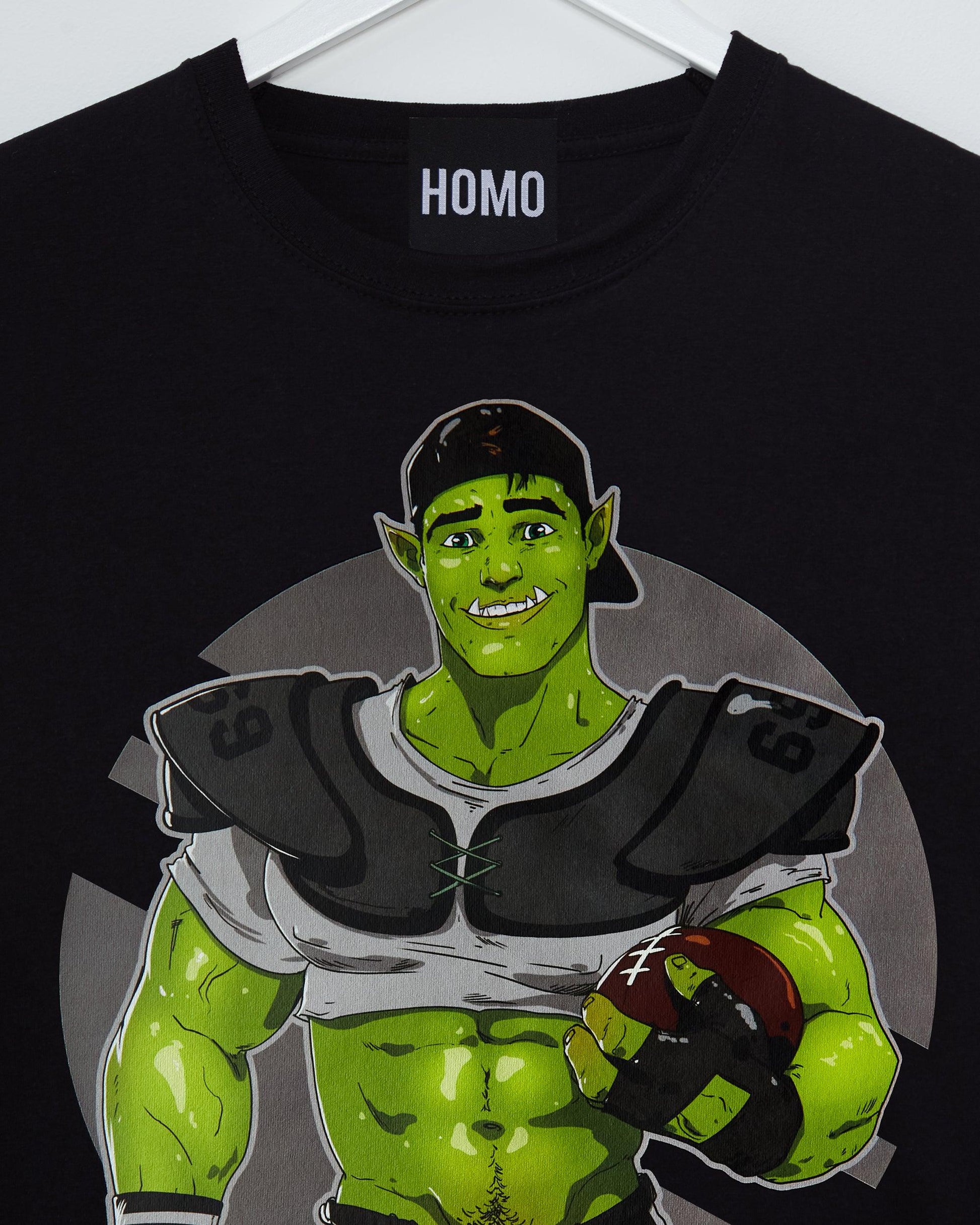 Amarican football orc Hank is ready to play - tee - HOMOLONDON