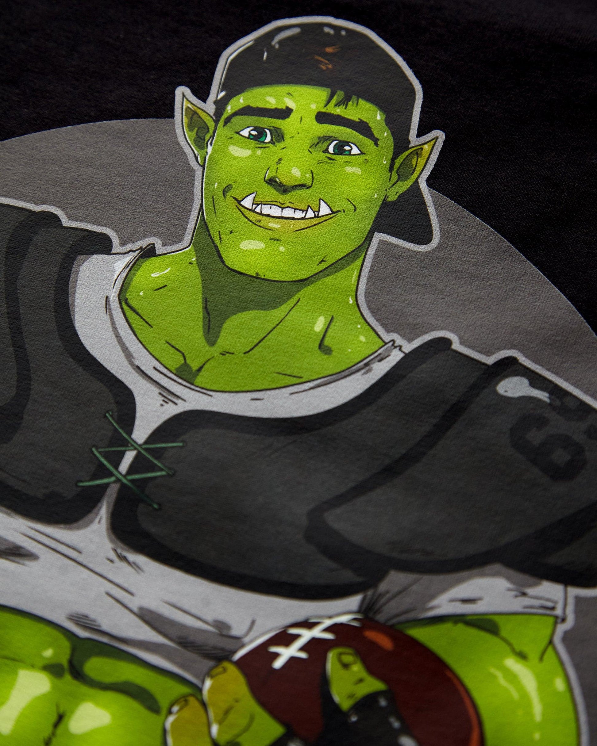 Amarican football orc Hank is ready to play - tee - HOMOLONDON